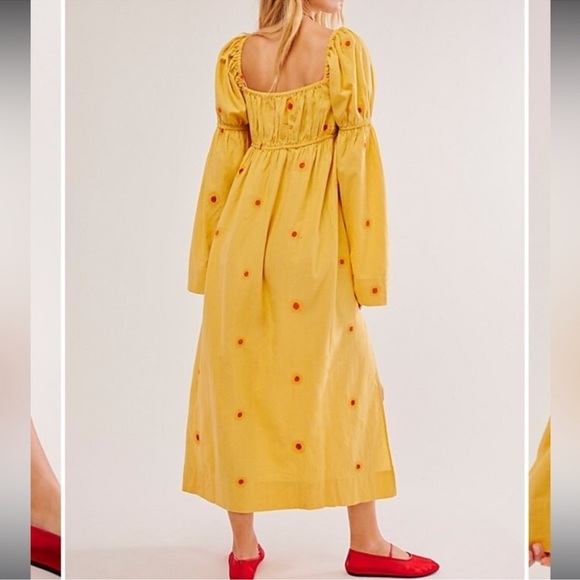 NWOT free people Emory Embroidered Midi Dress - Picture 2 of 12